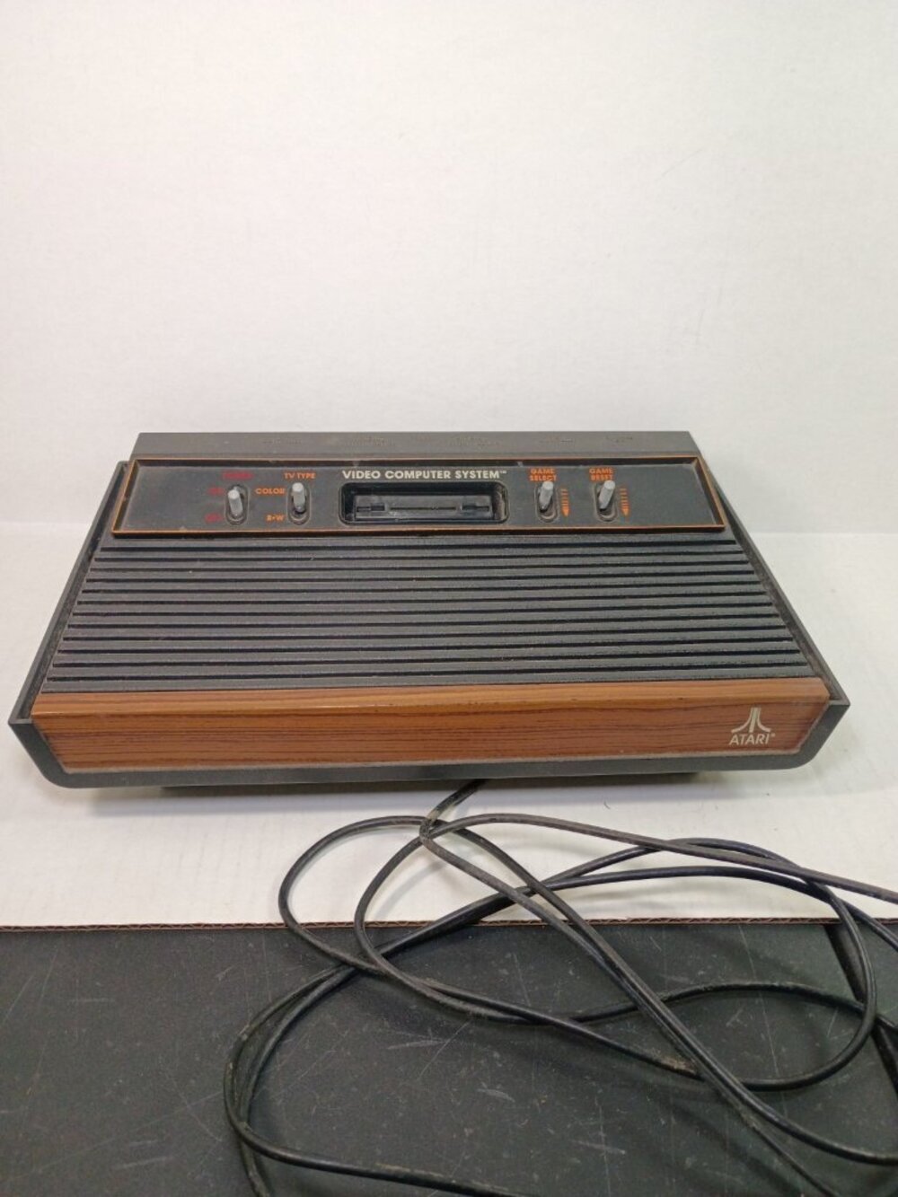Atari Video Computer System CX-2600A Console UNTESTED Cord Damage See Pic